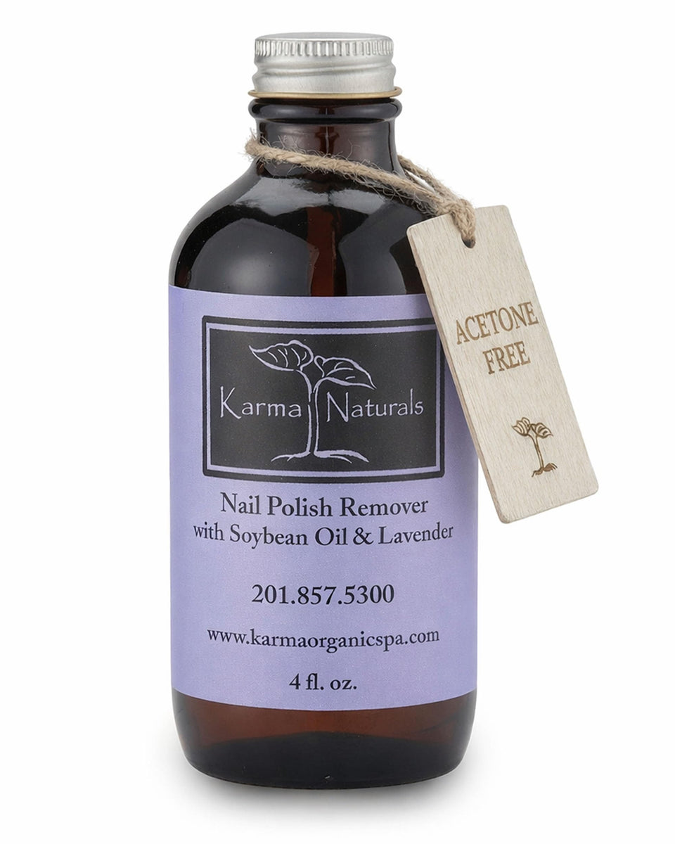 karma organic front label bottle shows product and clean-beauty benefit