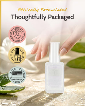 karma organic lifestyle manicure scene with hands and tools showing salon-quality results benefit