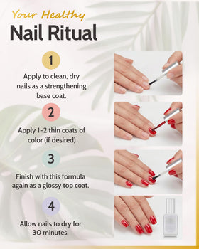 karma organic before and after nails showing improved surface and shine