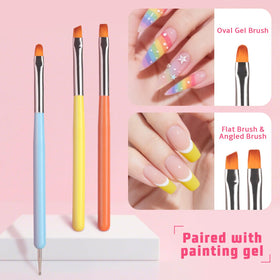Karroy brushes and grabber tools arranged for precise nail art