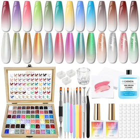 Karroy front packaging showing palette and included sponge, showcasing kit convenience