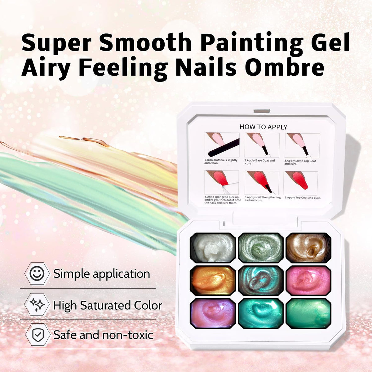 Karroy sponge pat technique in use for quick ombre nails benefit