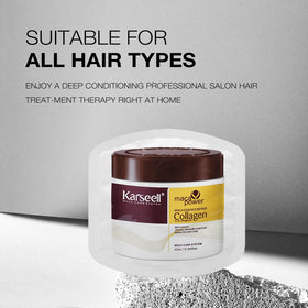 Karseell application combing through hair to show easy distribution and detangling