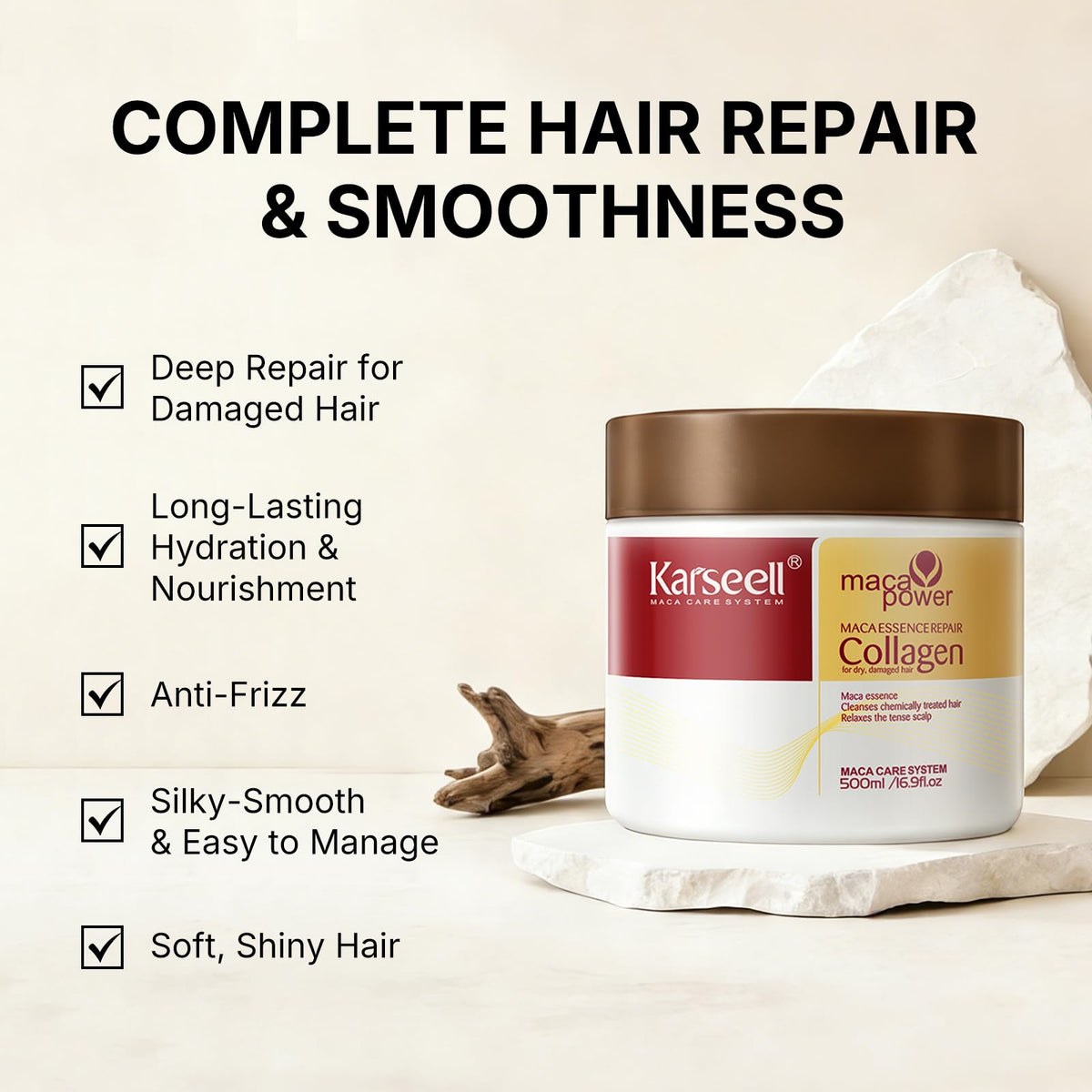 Karseell being applied to mid-lengths and ends, improving manageability
