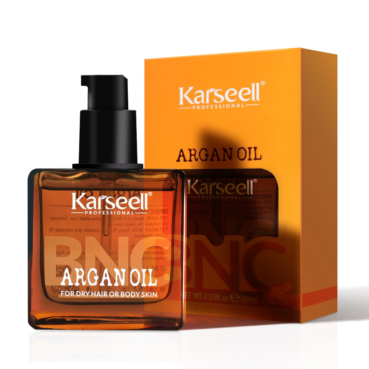 Karseell bottle front packaging showing sleek label and travel-ready size
