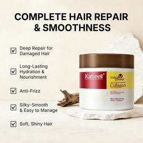 Karseell with argan oil bottle and botanicals highlighting nourishing ingredients