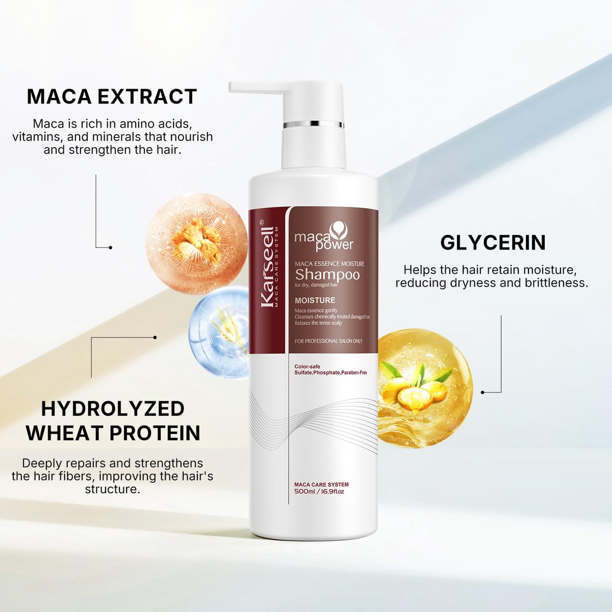 Karseell back label with ingredients and directions for convenient use