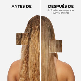 Karseell before and after split ends showing improved smoothness and strength