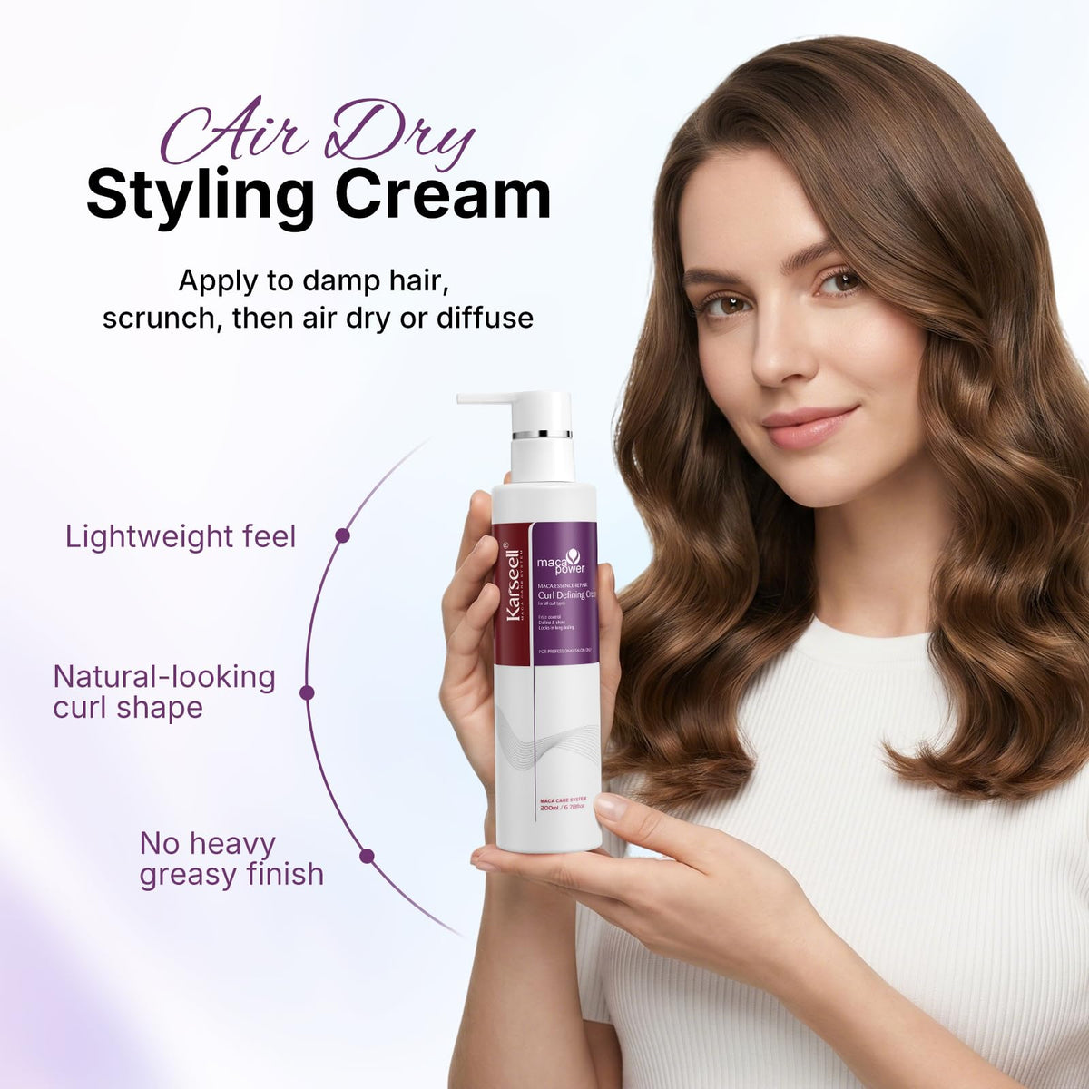 Karseell cream applied in hand demonstrating easy distribution and control