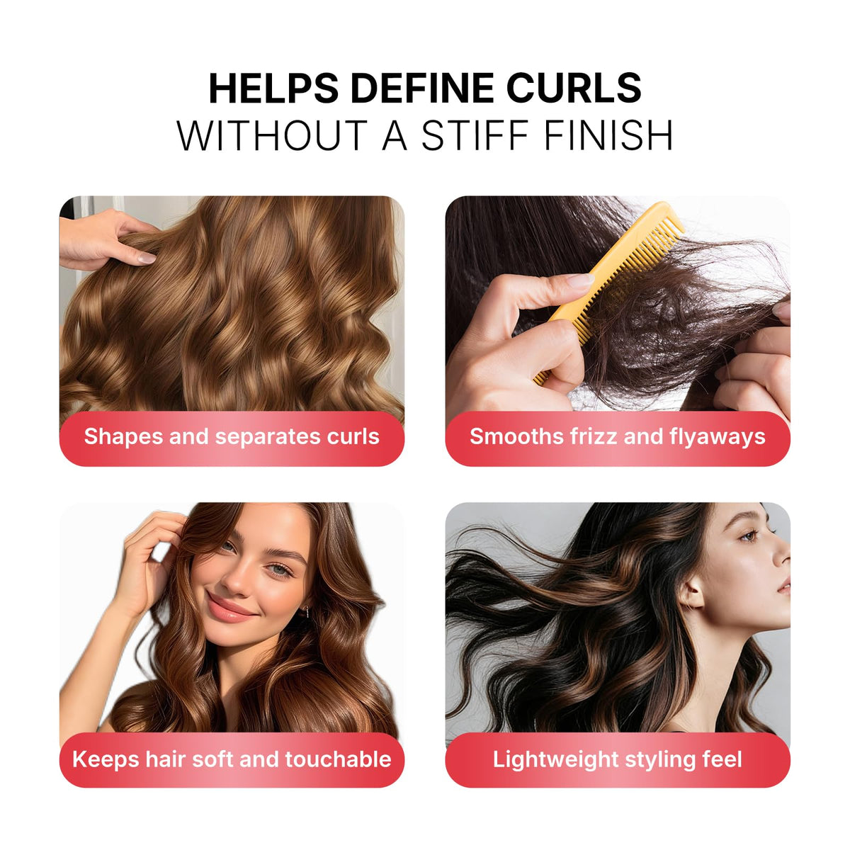 Karseell cream on hand being applied to hair for easy distribution benefit