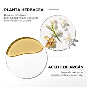 Karseell essence poured onto hair tips demonstrating instant moisture and shine