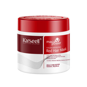 Karseell front packaging showing red hair mask and clear product purpose