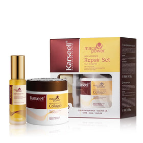 Karseell front packaging set shows both mask and argan oil for restorative care