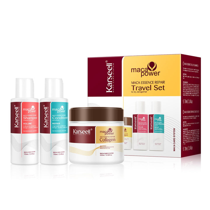 Karseell front packaging showing compact travel-sized bottles and kit convenience