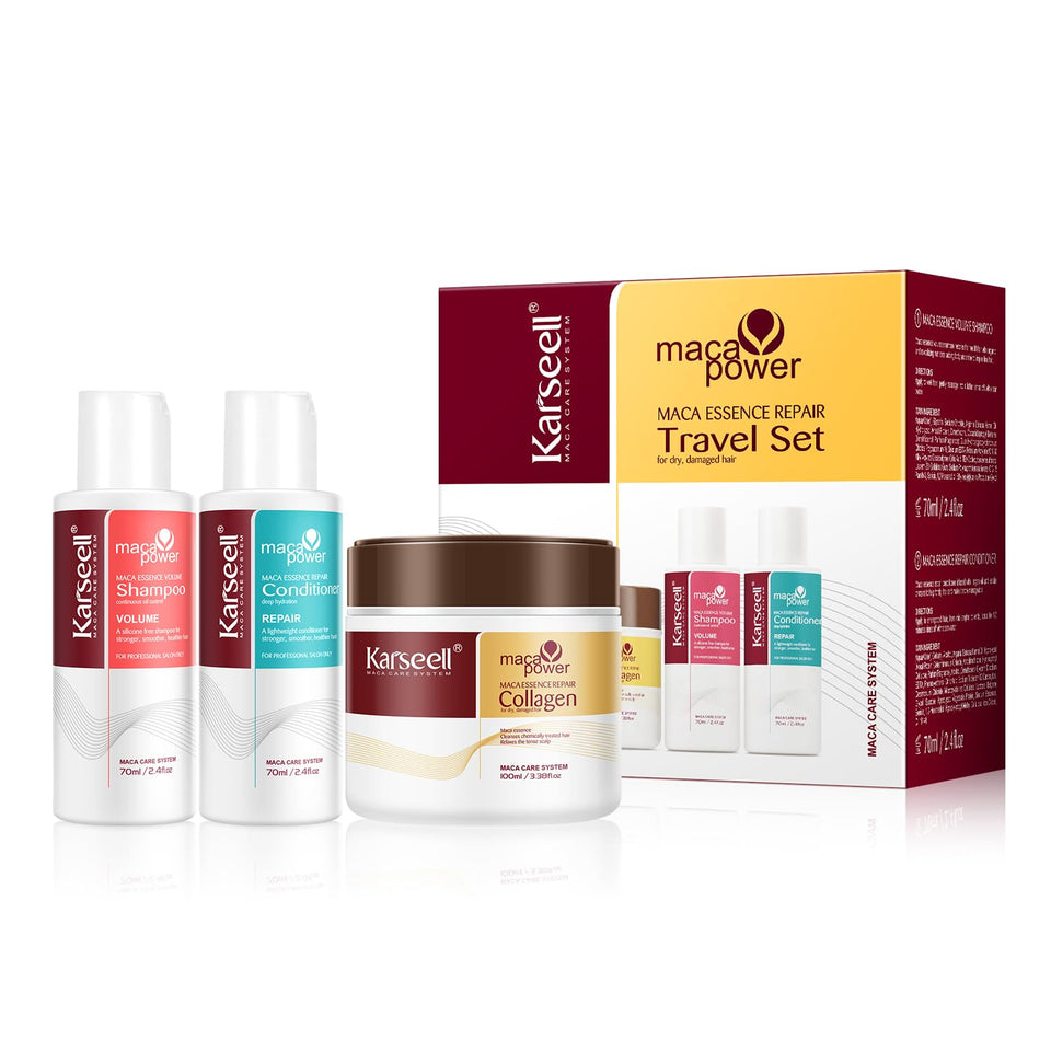 Karseell front packaging showing compact travel-sized bottles and kit convenience