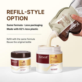 Karseell hair mask applied to wet hair showing easier detangling