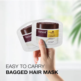 Karseell sachet pictured with travel essentials for on-the-go conditioning