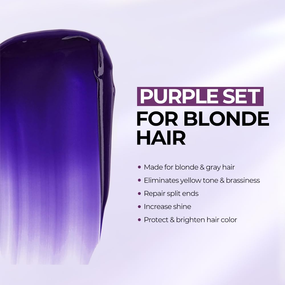 Karseell applying product on blonde hair to neutralize brass
