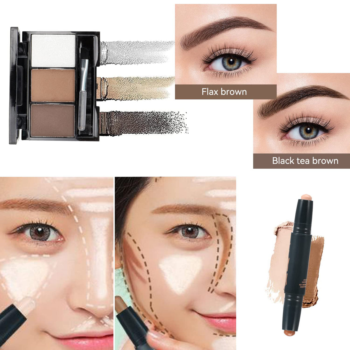 KARUIZI foundation and highlighter stick showing smooth application finish