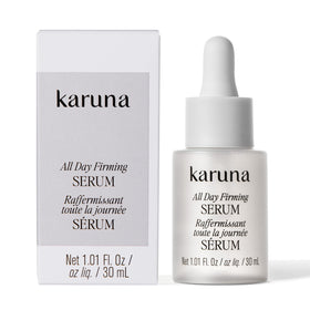 Karuna bottle front packaging showing label and sleek design benefit: clear product identity