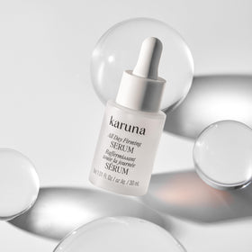 Karuna serum under foundation showing layering under makeup benefit: makeup-friendly hydration