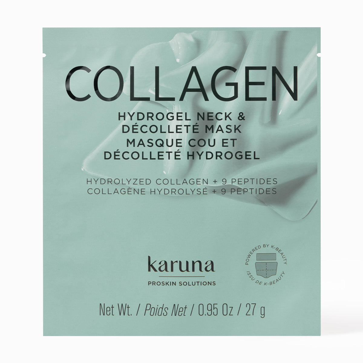 Karuna front packaging showing single pack and benefits for hydrated neck