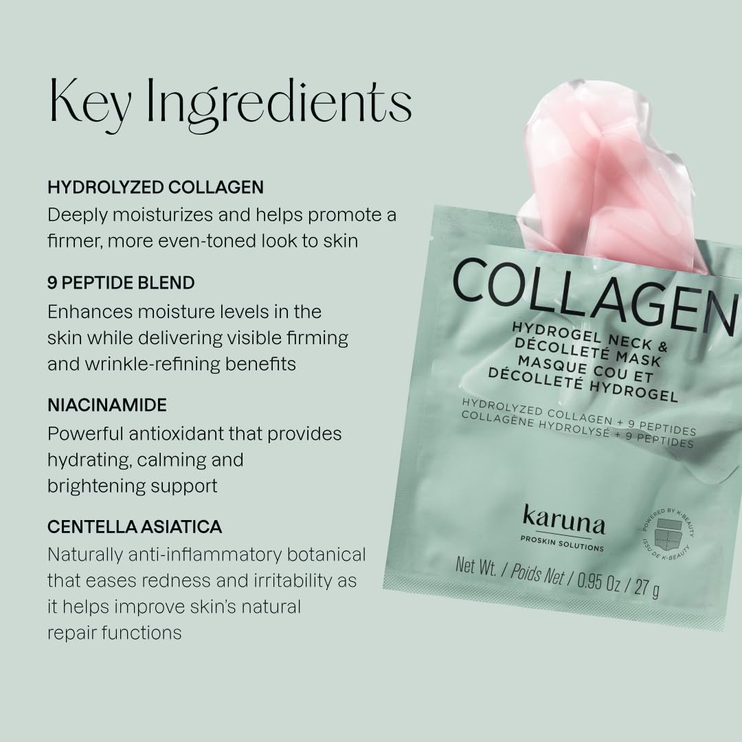 Karuna serum dripping from mask emphasizing rich essence delivery