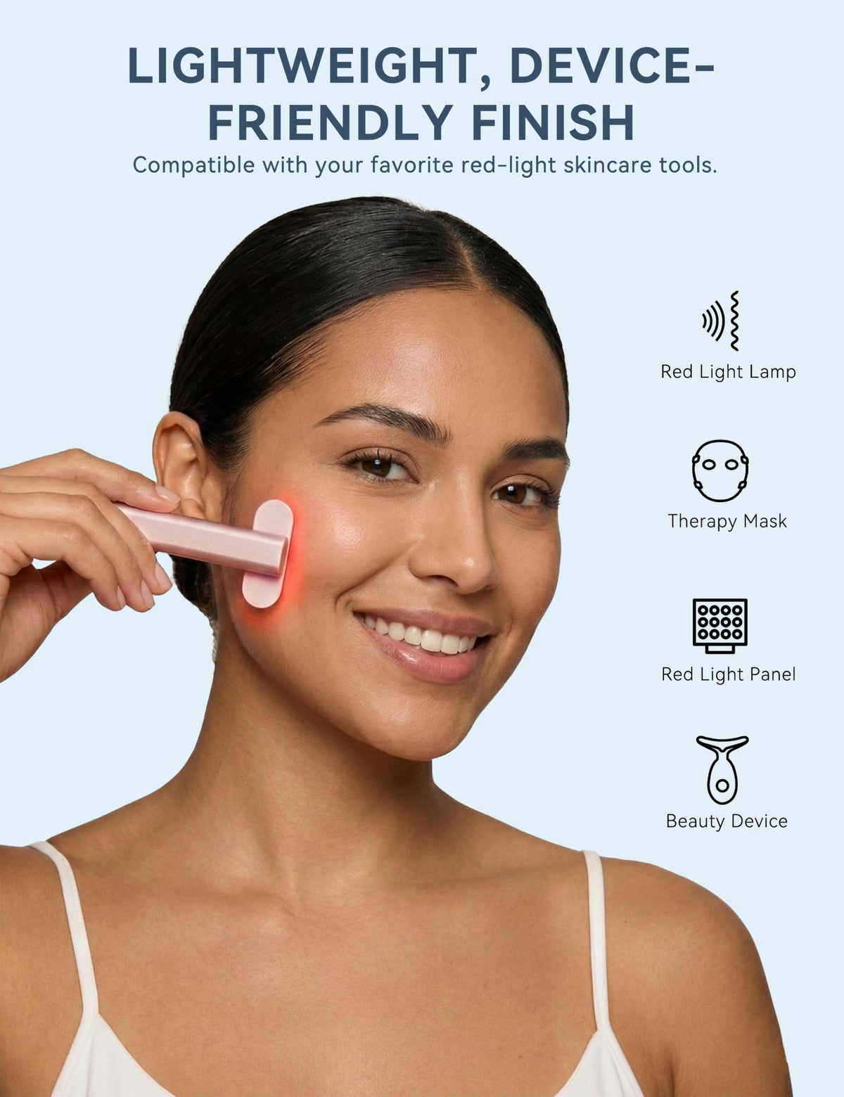KARUNO serum applied under an LED mask for smoother device glide