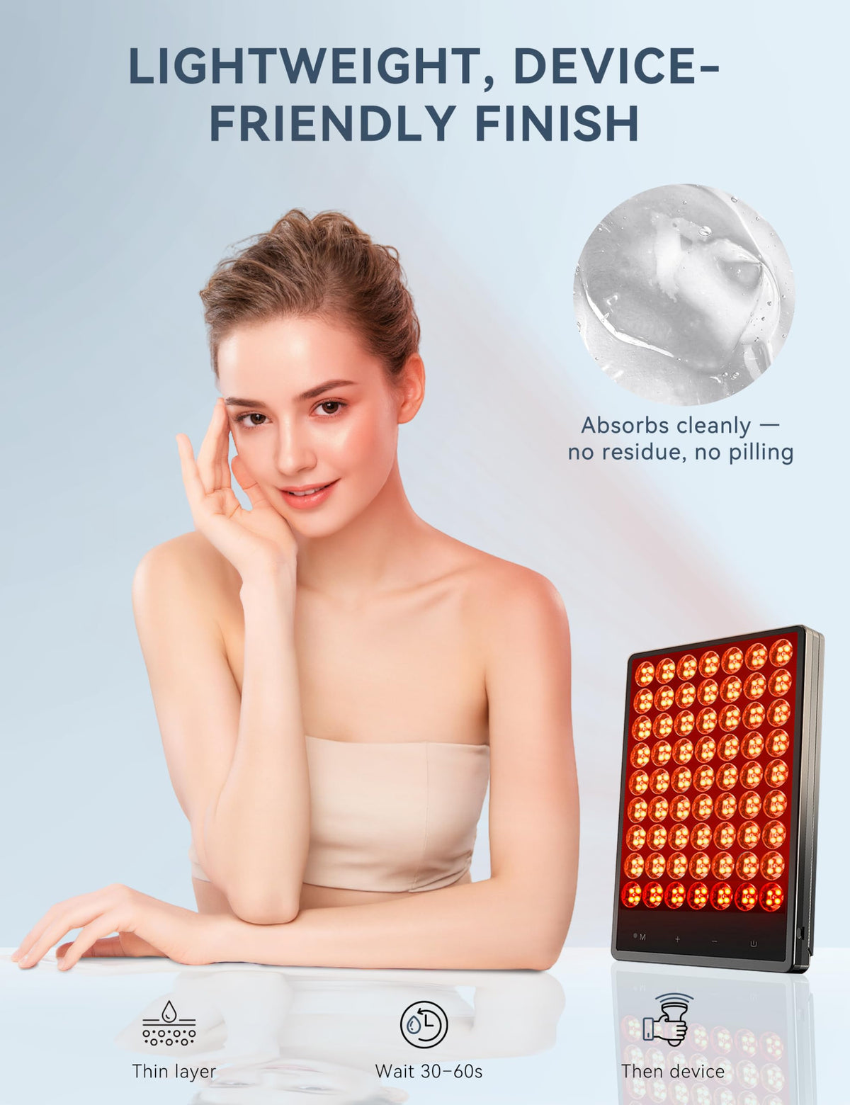KARUNO serum on hand absorbing quickly to improve device glide