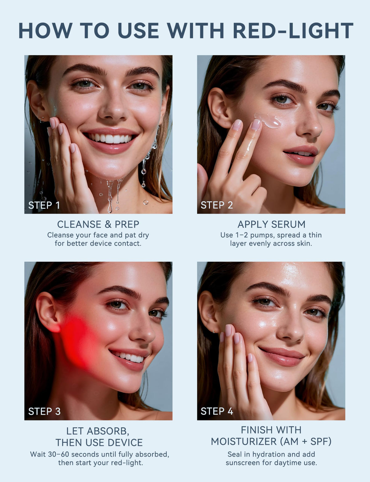 KARUNO serum with LED mask ready for an at-home treatment session