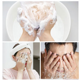 kastu lather in foaming net producing rich foam for gentle cleansing