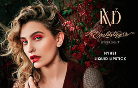 Kat Von D cap and barrel label visible for secure closure and ingredient ID