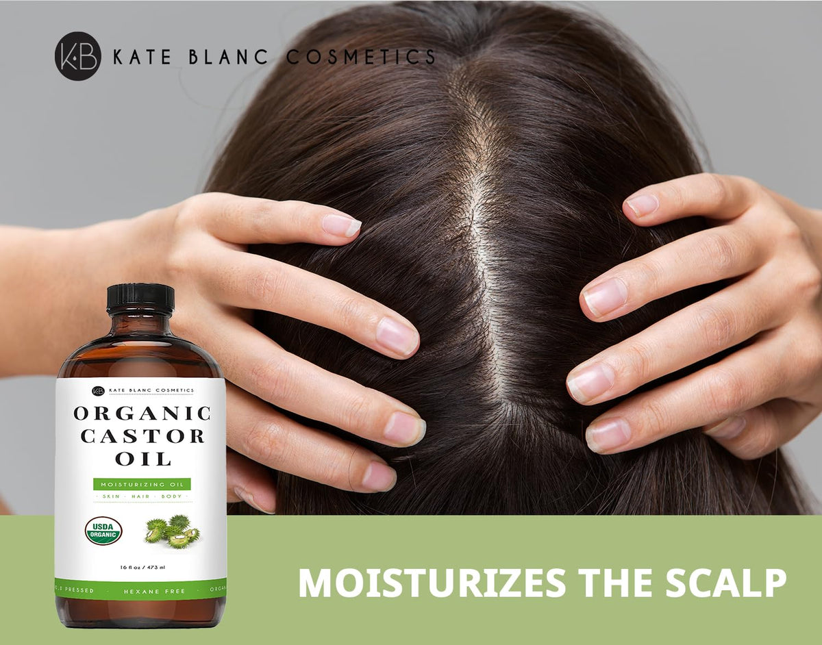 Kate Blanc Cosmetics application with spoolie on eyebrow to nourish and define hair growth