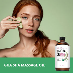 Kate Blanc Cosmetics used with gua sha for smooth glide and nourished skin during massage