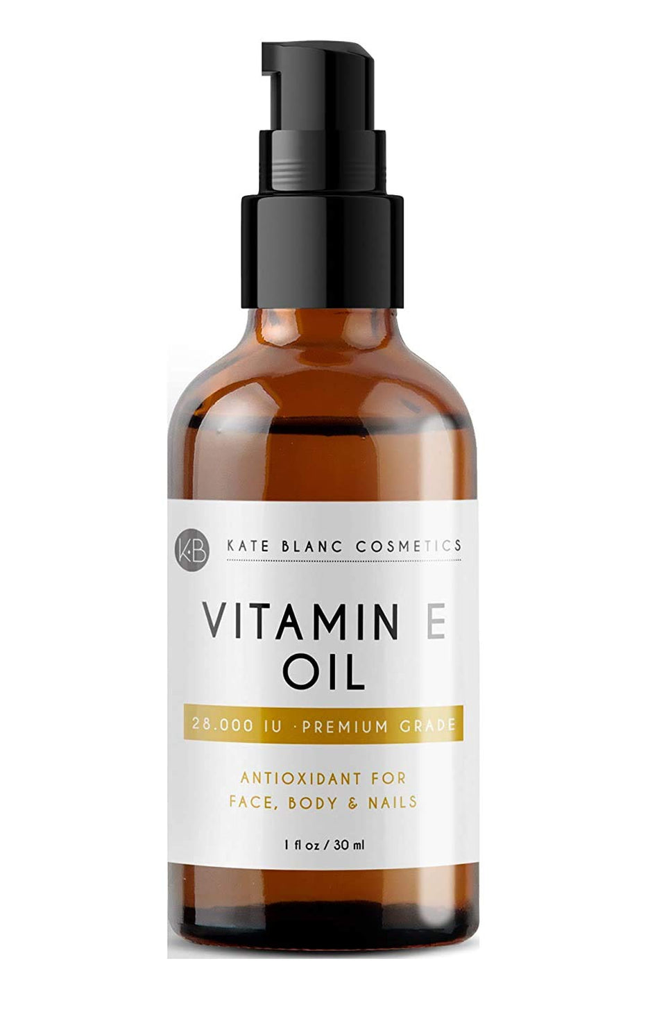 Kate Blanc Cosmetics bottle front view showing label and rich formula benefit