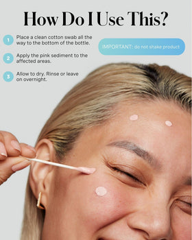 kate somerville application cotton swab applying spot treatment for targeted blemish care