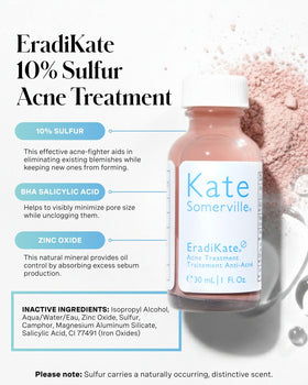 kate somerville dispensing bottle detail with cap for precise spot application benefit