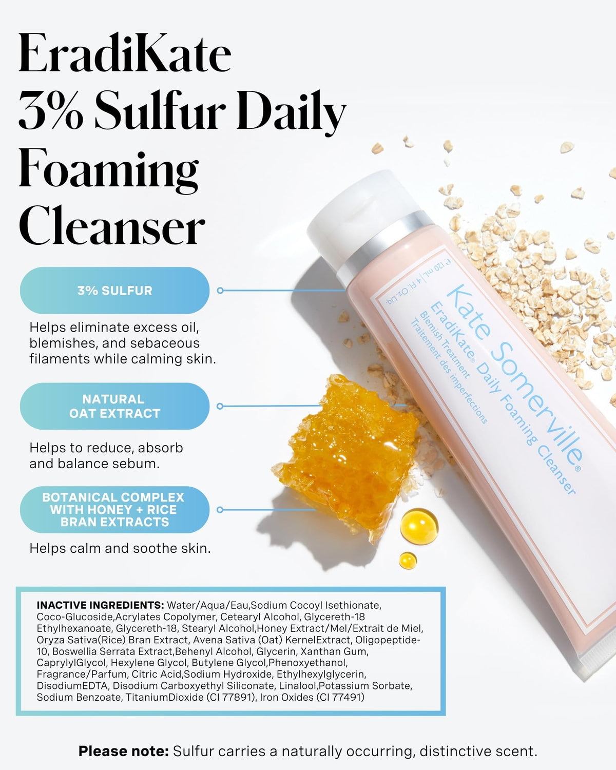 Kate Somerville EradiKate whipped foaming texture dispensed for gentle cleansing