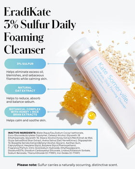 Kate Somerville EradiKate whipped foaming texture dispensed for gentle cleansing