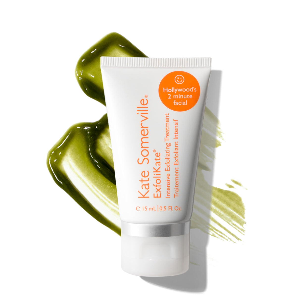 Kate Somerville jar front view showing compact exfoliating treatment and professional design