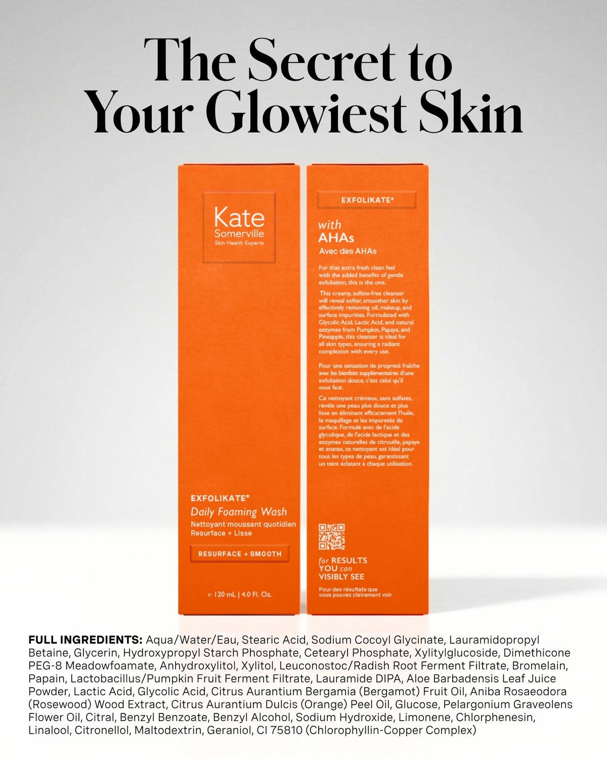 Kate Somerville enzymes and fruit ingredients illustrating natural exfoliation