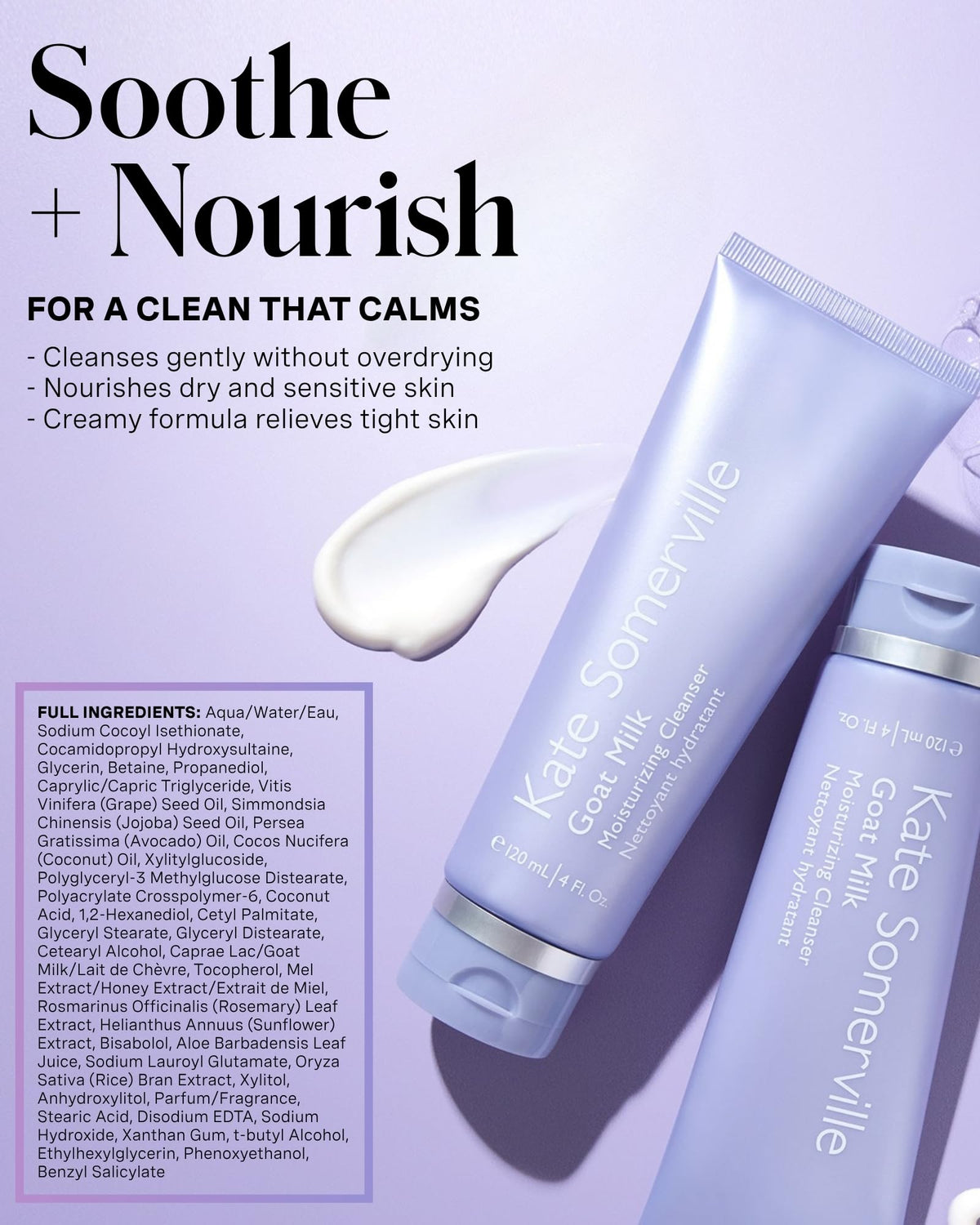 Kate Somerville creamy texture swirl demonstrating hydrating consistency