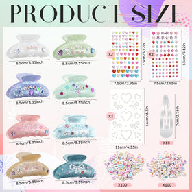 Kathfly pearl heart and plum blossom stickers sheet showing adhesive decals