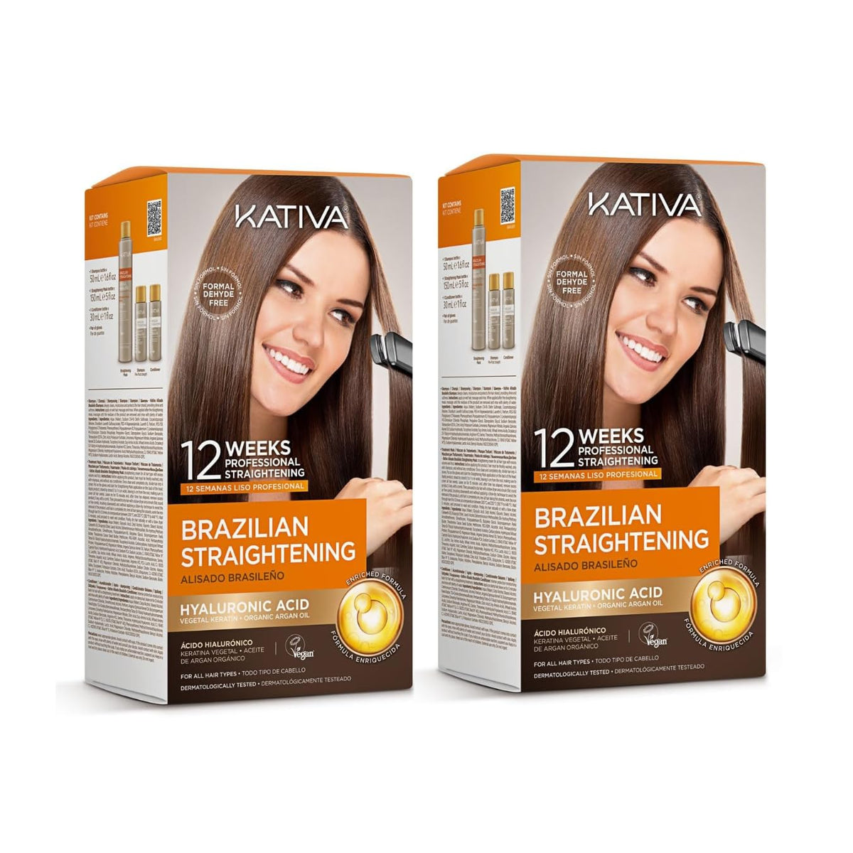 Kativa front packaging showing kit contents and professional benefits