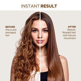 KATIVA kit in use blow-drying to activate smoothing results