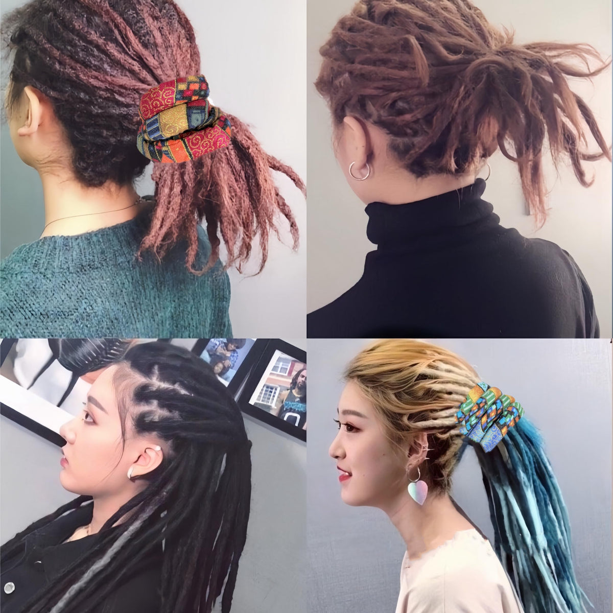 KATOCHUG model wearing spiral tie at festival illustrating fashionable functional hold