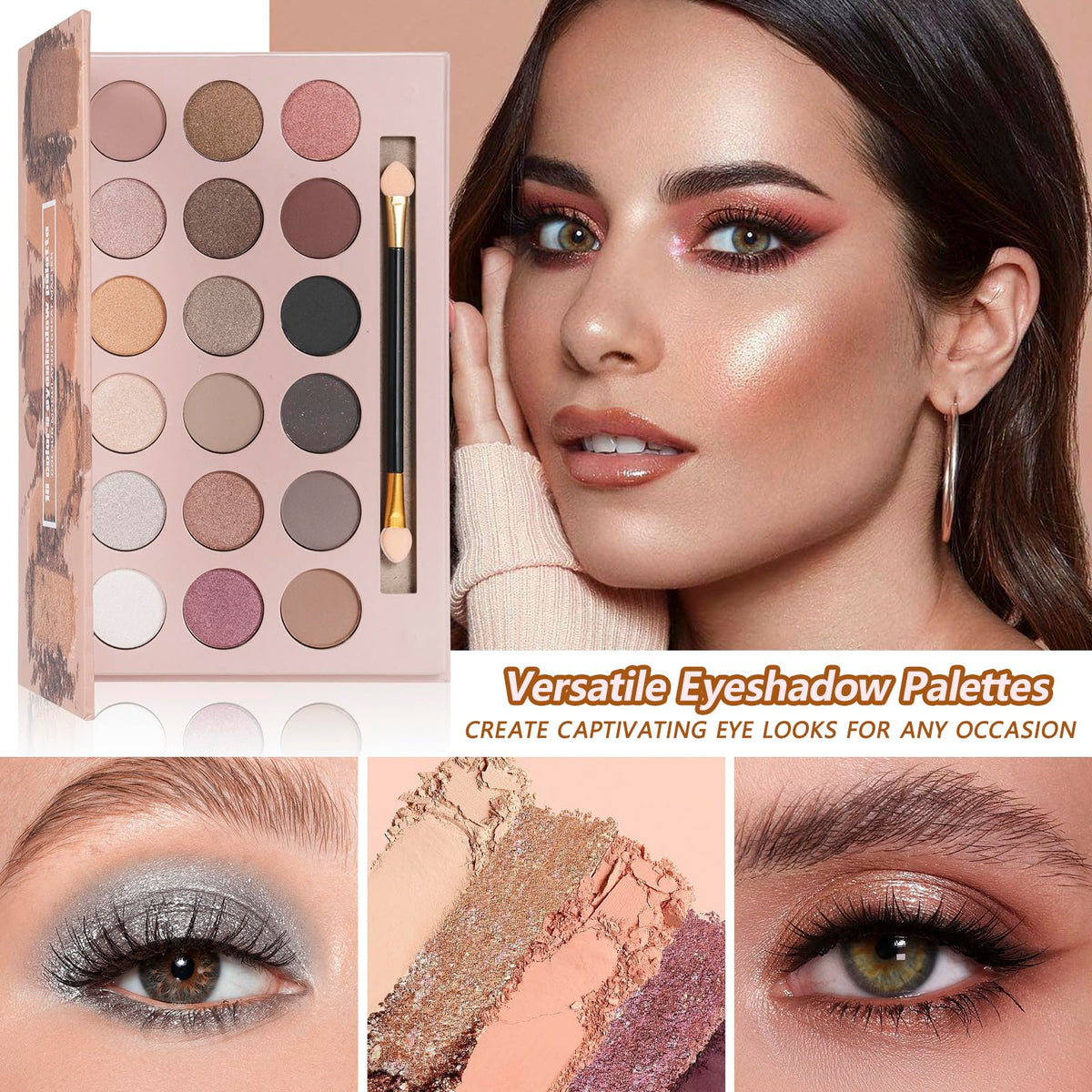 KAVCENT face products and brushes flatlay for all-in-one application convenience
