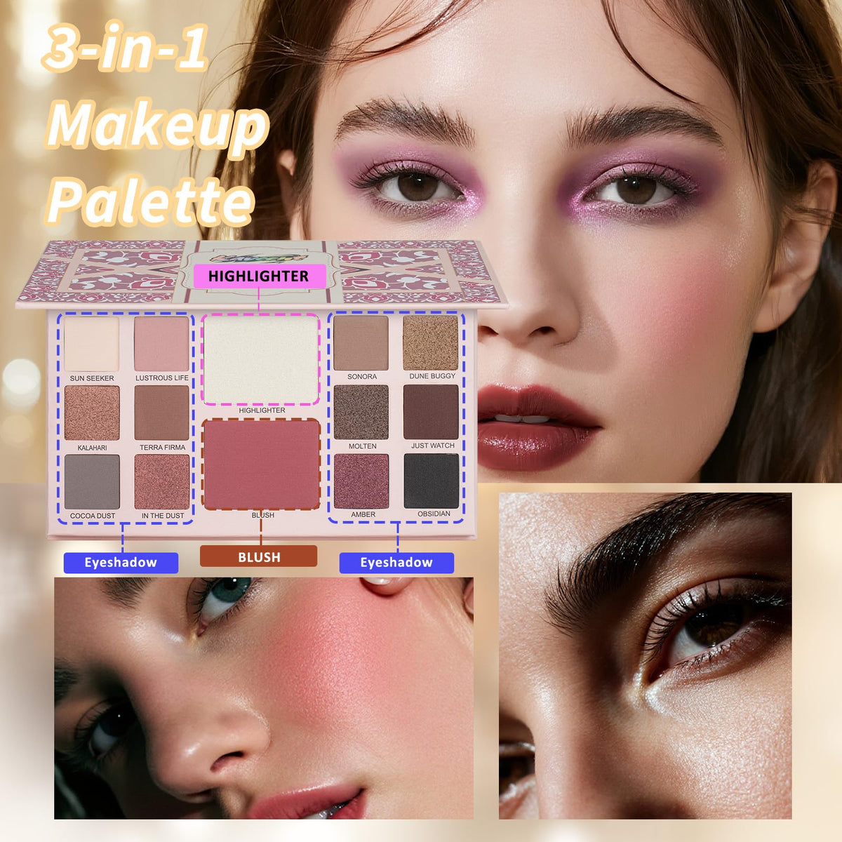 KAVCENT foundation and concealer pans showing buildable coverage options