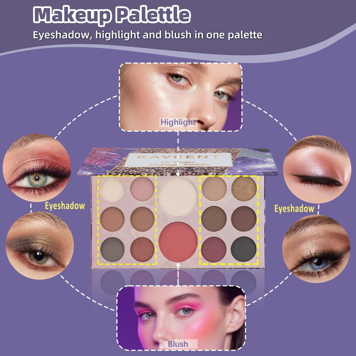KAVCENT foundation texture swatch showing buildable, blendable coverage