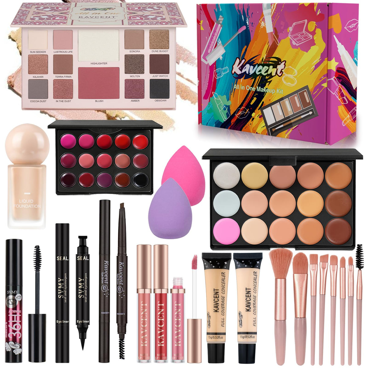 KAVCENT front packed kit showing complete contents for quick routines